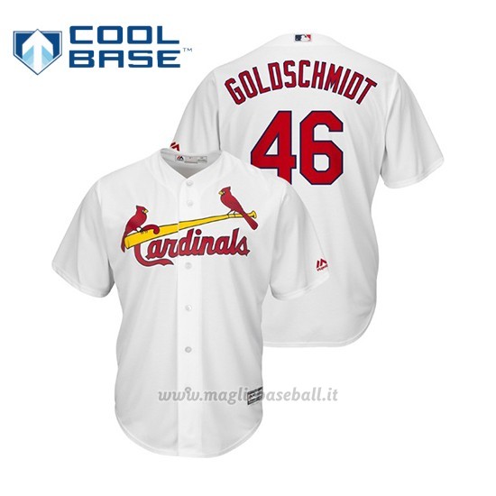 Maglia Baseball Uomo St. Louis Cardinals Paul Goldschmidt Cool Base Official 1ªBlanco